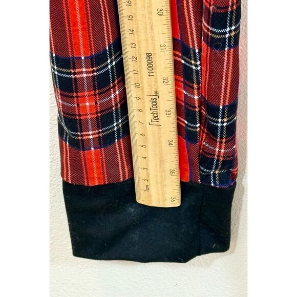 CBR Christmas Holiday Plaid Butt Button Flap Jumpsuit Romper Pajamas Women's S - Picture 12 of 16